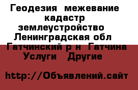 Геодезия, межевание, кадастр, землеустройство. - Ленинградская обл., Гатчинский р-н, Гатчина  Услуги » Другие   